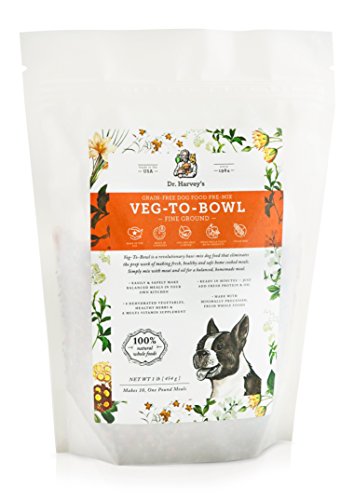 Dr. Harvey's Veg-To-Bowl Fine Ground Dehydrated Vegetable Pre-Mix for Dogs, 1-Pound Bag