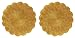 Cotton Craft - 2 Pack Beaded Placemat Set - Scalloped Round Hand Beaded Charger Placemat - Gold - 14 Inches Round - Hand made by skilled artisans - A beautiful complement to your dinner table décor