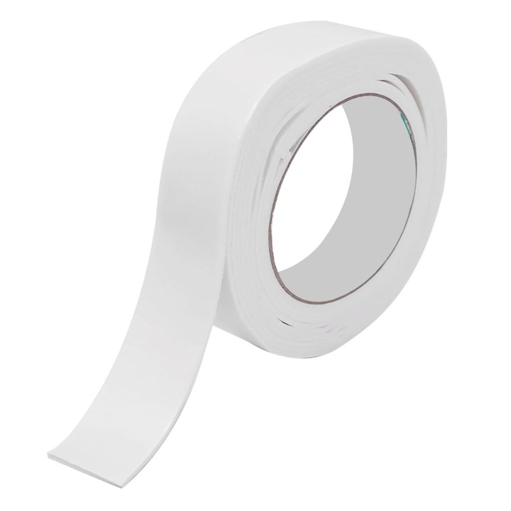 Nastro di Schiuma, Nastro Biadesivo in Schiuma Bianca spugnata da 3 Metri, for Il Montaggio di Cuscinetti di Fissaggio, Nastro Biadesivo Super Resistente(Width 3cm)