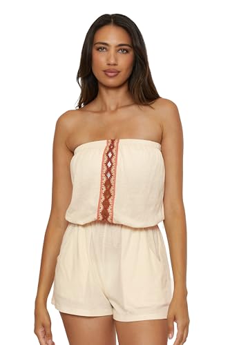 Cache-maillot de bain femme Lucky Brand Malaga bandeau avec finitions crochet