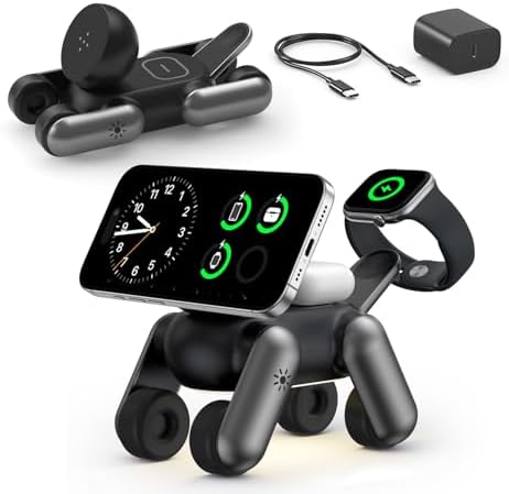 3-in-1 Wireless Charging Station for Apple Devices, Lovely MagSaf...
