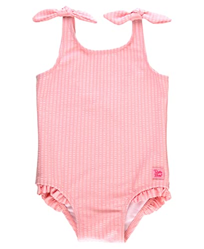 Image of RuffleButts Girls UPF50+ Sun Protection Tie Shoulder /Cross Back One Piece Swimsuit