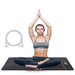 Grounding Mat,35.4×23.6 inches,Reconnect to The Earth EMF Recovery,for Foot Therapy, Universal Grounding Sleep Mat, Grounding Yoga Mat,Improve Energy,Sleep Assist and Helps with Anxiety BLACK