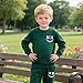 Voxikodex Size 3T 4T Toddler Boys Clothes Sweatshirt and Pants 2 Piece Set Toddler Boys Fashion Fall Winter Outfits Green(3-4Y)