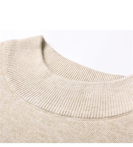 Men Autumn Winter Solid Color Half High Collar Bottoming Sweater Casual Knitting Top Jumpers Pullover4