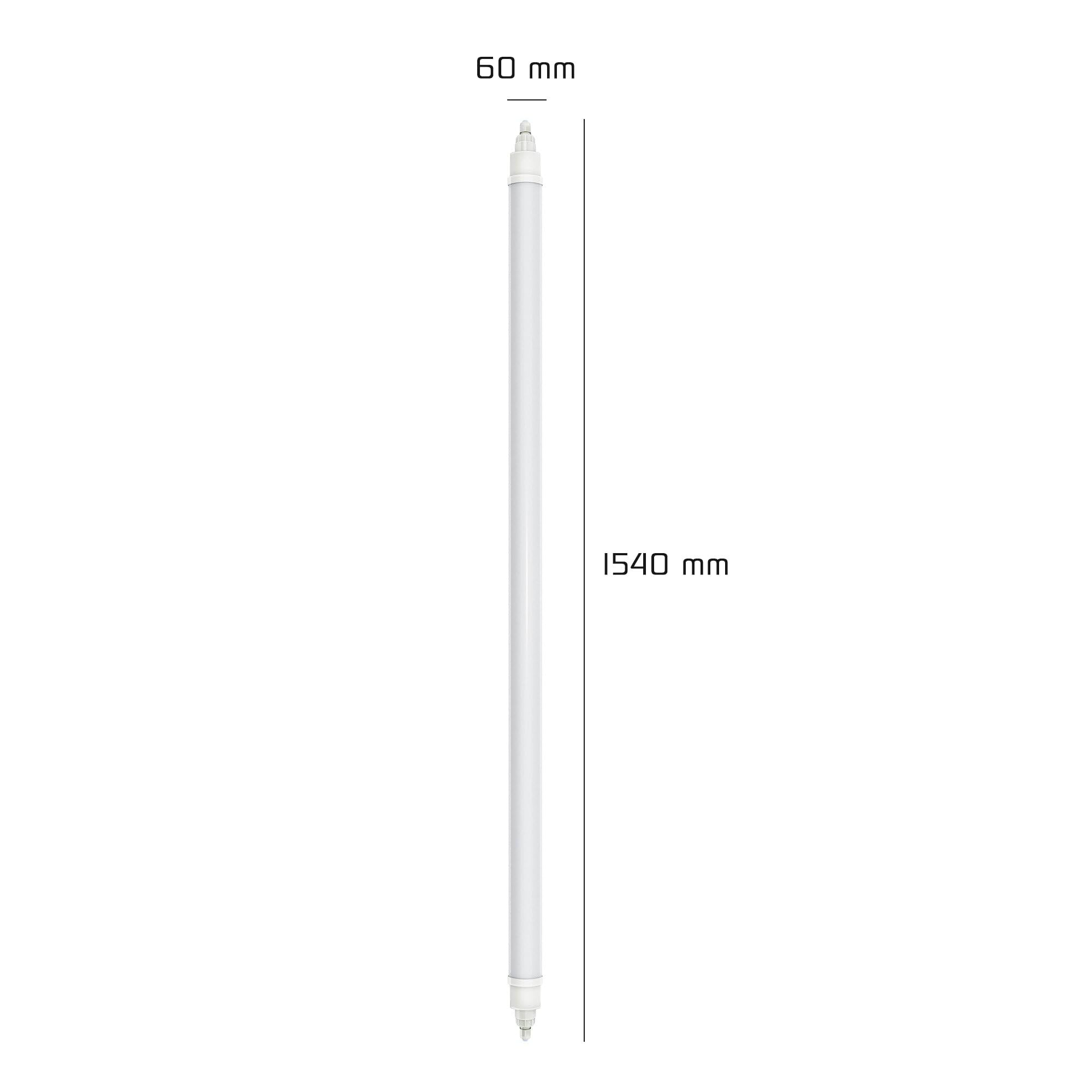 Ledvion 8er Set Feuchtraumleuchte LED 150cm 40W 120lm/W 6500K IP65 | Koppelbar fuer Garage Werkstatt Keller und trockene Innenraeume mit einfacher Montage