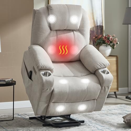 Sillón plegable poliéster beige miniatura 1