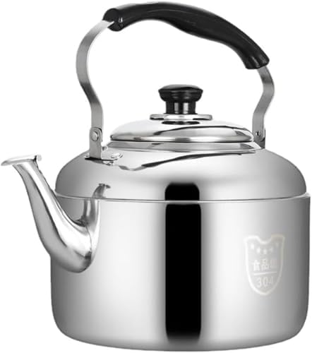 JuneSunやかん 304ステンレス鋼のティーケト4L/ 5L/6L/8L/10L 笛ふきケットル お洒落 笛吹タイプ 大容量 お