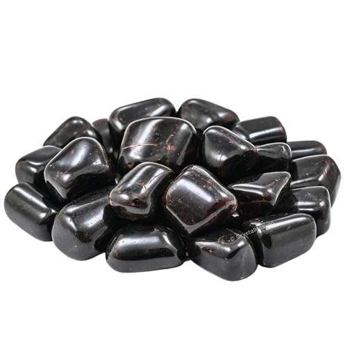 Image of Garnet Cetified Crystal Healing Tumbled Stone, Natural Polished Crystals for DIY Crafts, Manifestation, Meditation, Pooja Feng Shui and Reiki Healing (30 Grams)