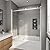 Sliding Shower Door for Bathtub, 52-56” W x 58” H, Frameless Glass Panel 5/16-Inch Clear Tempered Glass, Reversible Installation, Chrome Finish, Single Sliding Panel with Stainless Steel Handle