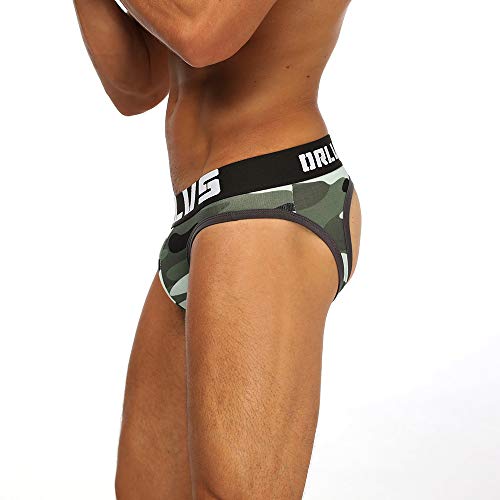 Swbreety Men's Sexy Jockstrap Underwear Hollow Out Camo Briefs Cotton Thong4