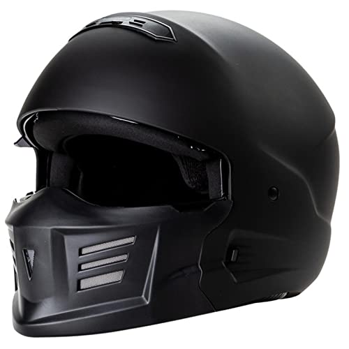フルヘルメット メンズ レディース 軽量 着脱式シールド オープンヘルメット サンバイザー(頭囲55〜61cm) 春夏秋冬 DOT品質(カーボングレー ブラック) (CR-2,XXL)