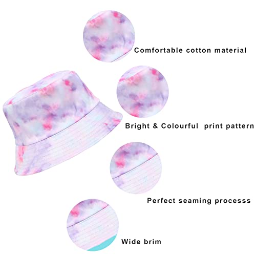 Bucket Hat for Boys and Girls, Travel Holiday Beach Sun Kids Bucket Hats - Ages 6+3