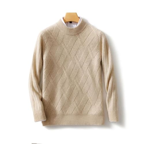 Men's Casual Crew Neck Stripe Pullover 100 Percent Wool Soft Knitted Sweater2
