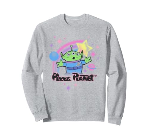 Sweat Alien Pizza Planet Disney Pixar pull vintage col rond style aérographe
