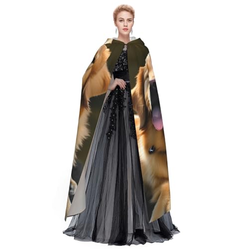 Cape à capuche Golden Retrievers avec doublure fluide pour costume de vampire - 4