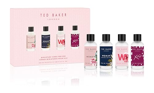Ted Baker Coffret Mini Parfums pour Elle - Parfums Miniatures : Woman, Woman Édition Limitée, W, X20 - Collection Eau de Toilette Florale et Fruitée -...