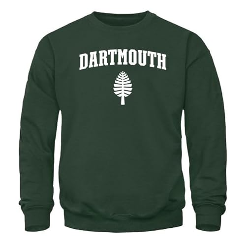 Barnesmith Dartmouth College Adult Unisex Crewneck Sweatshirt, Heritage, Hunter Green, Medium