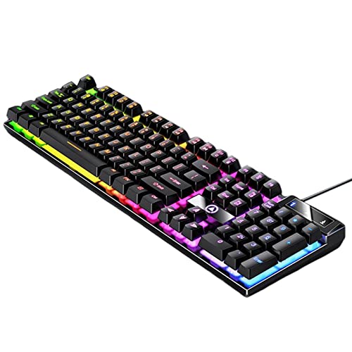 Clavier Gaming Mécanique USB RGB pour Aménager votre Espace Bureau Noir
