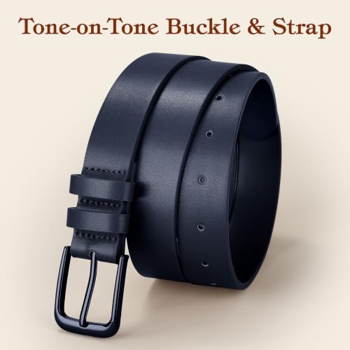 Image of XZQTIVE 3 Pack Women Belts For Jeans Dresses Pants Ladies Leather Waist Belt with Gold Buckle