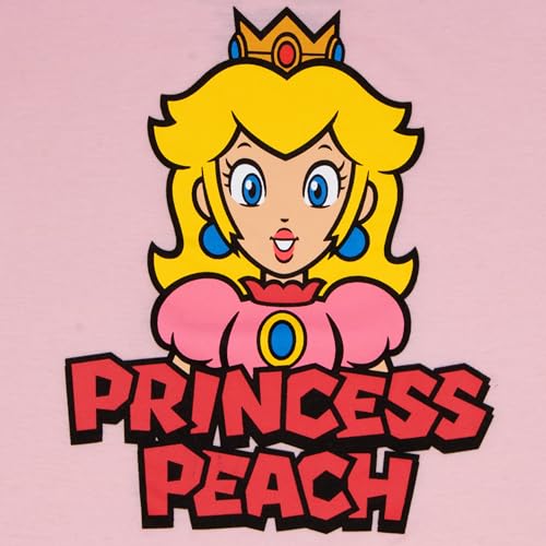 Image of Nintendo Super Mario Princess Peach Girls Graphic Print Short Sleeve T-Shirt 2-Pack