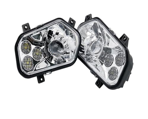 LKRGBXA Per Polaris Per RZR 800 S 800 XP 900 2007-2014 Fari Anteriori A LED Con Angel Eye A LED Faro Anteriore(2 pcs Chrome)