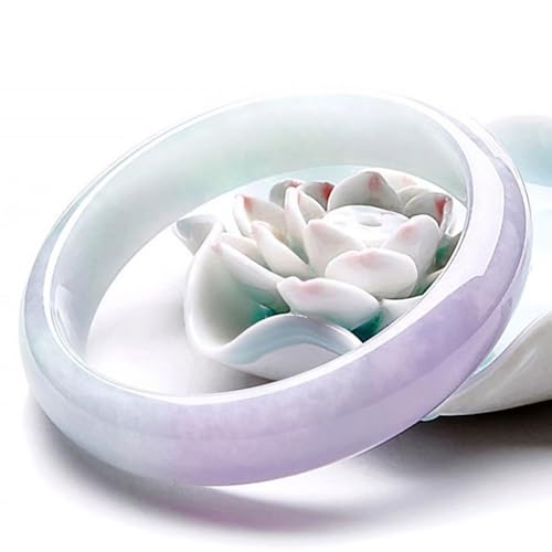 Jadeite violette naturelle de qualité glacée avec reflets vert flottant d'exception - 2