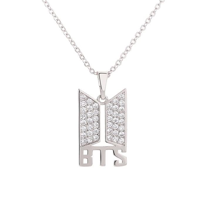 BTS Logo Pendant for Girls and Women | Locket Chain for Army Girls Korean BTS with Text and Rhinestone Pendant For BTS Army Merchandise Necklace/Locket Chain for Army Girls Korean BTS (B0CLDNZXX9) Amazon Price History, Amazon Price Tracker