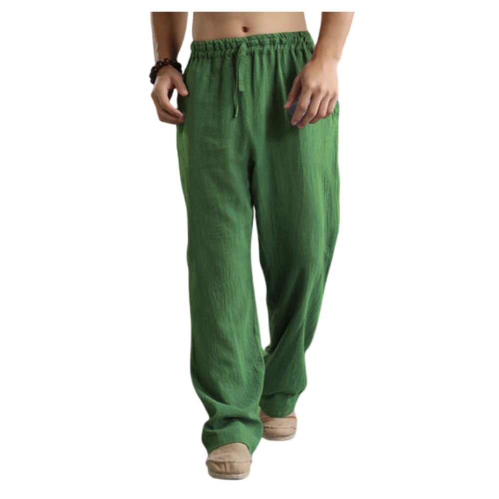 GKZA Sweat Pants Mens Adult Summer Pants Sweat Pants for Mens Summer Pants Men Yoga Pants Big and Tall Pants for Men Black Pants Men Long Linen Pants Mens Trousers Men Pants for Ho(Green,5XL)
