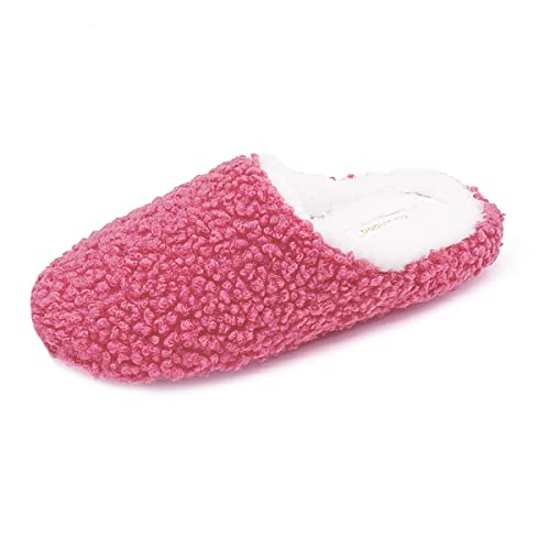 Fuzzy Curly House Slippers for Women With Memory Foam, Winter Cozy Lightweight Washable Ladies Slippers for Indoor Rubber Sole Slip on