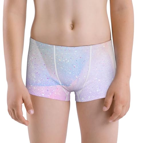 Boys' Cotton Boxer Brief Soft Underwear-Rainbow Unicorn Party