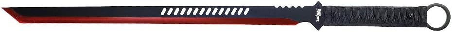 SG-SF1124 27inch Ninja Machete with 6inch Throwing Knives, for Camping and Hunting. (Red)