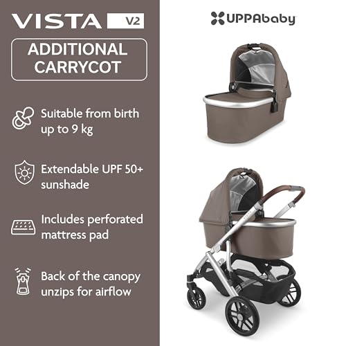 UPPAbaby Vista V2 Pushchair – Theo – All in One, Convertible Baby Stroller, Includes Car Seat Adapter & Toddler Seat, Pushchair Accessories, One Step Fold, Suitable from Baby to Toddler - 4
