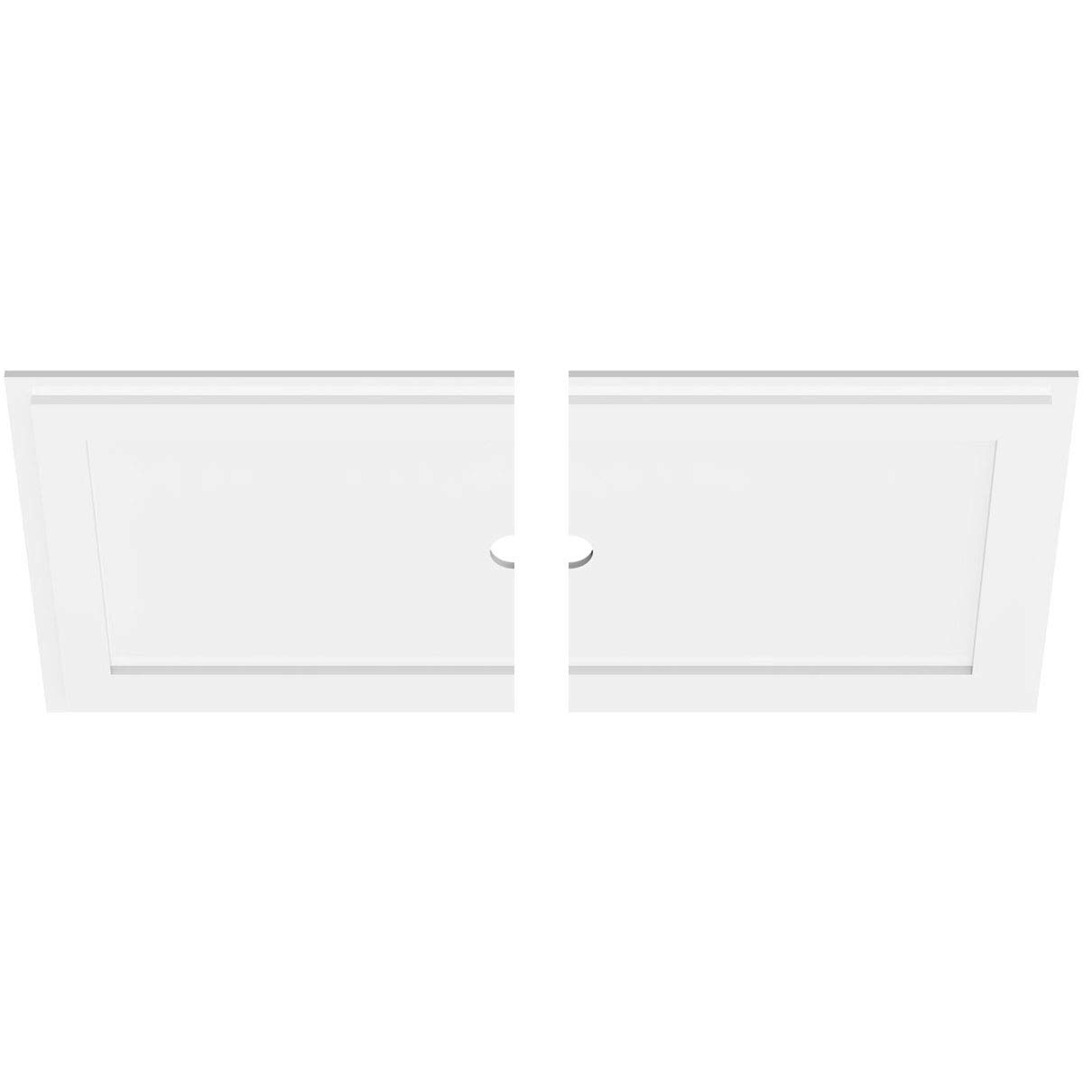 Ekena Millwork CMP40X20RE2-02000 Rectangle Architectural Grade PVC Contemporary, Two Piece Urethane Ceiling Medallions 40"W x 20"H x 2"ID x 14"C x 1"P