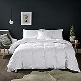MAPLE DOWN Soft Queen Size Comforter Duvet Insert-Down Alternative Comforter Quilted with Corner Tabs for All Season-Lightweight Breathable Brushed Microfiber Machine Washable (White 90”x90”)
