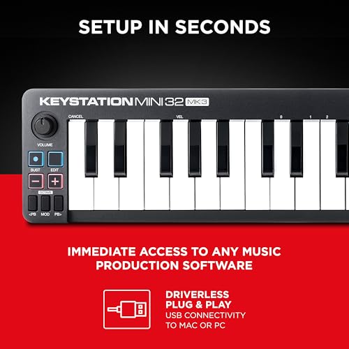 M-AUDIO Keystation Mini 32 MK3 - Compact USB MIDI Keyboard - Image 5