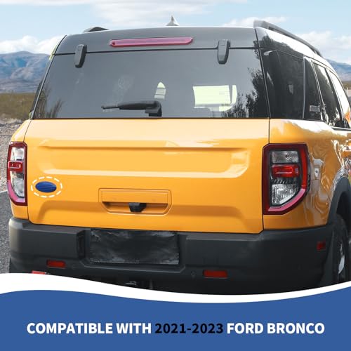 Image of RAZPOY for Bronco Emblem Cover, 5.31inch Rear Tailgate Overlay Badge Emblem Cover Trim Fit for 2021-2024 Ford Bronco & Bronco Sport, USA Flag Blue