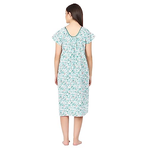Breezly Woman's Long Short Calf Length Pure Cotton Nighty Multicolour - Image 2