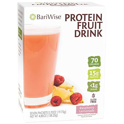 BariWise Protein Fruit Drink, Raspberry Lemonade - 0g Fat, 0g Sugar, 15g Protein (7ct) BariWise Protein Fruit Drink, Raspberry Lemonade - 0g Fat, 0g Sugar, 15g Protein (7ct)