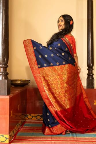 Veglari kanjivaram silk saree in soft silk – image 3
