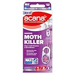 Acana Hanging Moth Killer 2 pack For Wardrobes - Max Performance - Kills in 24 to 48 Hours - Protects Clothing & Bedding