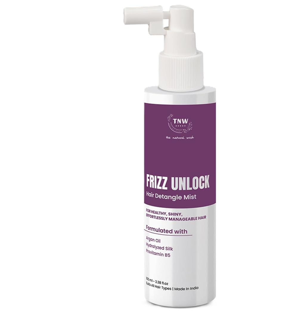TNW - The Natural Wash Frizz Unlock Detangle Spray | Instant Detangling & Frizz Control | Enriched with Argan Oil, Hydrolyzed Silk & Provitamin B5 | Sulfate-Free | Suitable for All Hair Types | 100ml-image-47