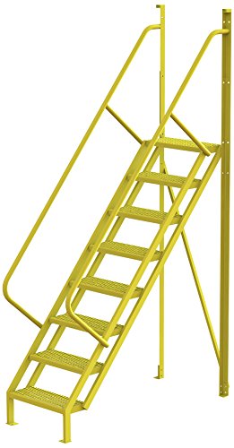 Tri-Arc UCL5008246 U-Design Configurable Crossover 8-Step, 50 Degree Ladder with 24" Wide Perforated Tread