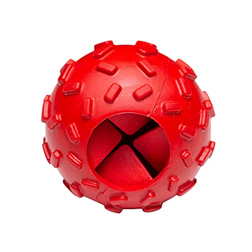 Brinquedo para Cachorro Hercules Bola Porta Petisco SnaX Bacon, GermanHart, Vermelho, Único