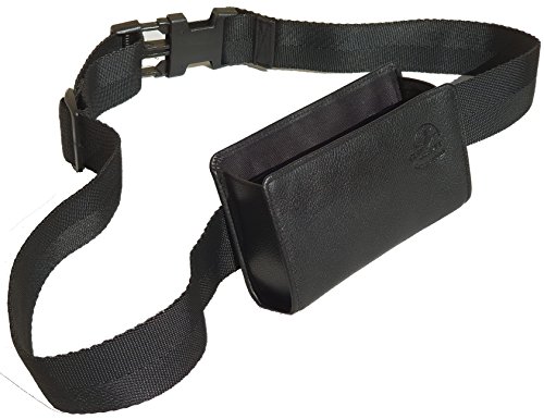 CLAIRE-FONCET Etui-Gürtel-Münzhalter Münzspender aus echtem Rindsleder für 5-Reihen-Euro-Münzhalter, Etui Gürtelgeldbörse, Etui Gurt-Münzenhalter, Kellner, Kellnerin, Cafeteria, Bar