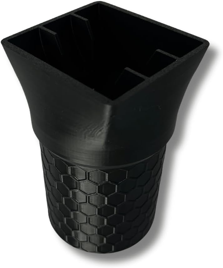 Car Can Cup Holder Compatible with Zyn Pouch Cans | Screw Top Version Holds Up to 6 Cans | Tin Can Storage Cupholder | Made in USA (Screw-On, Black)