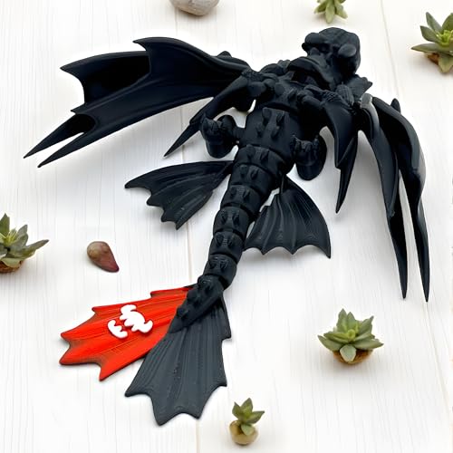Image of Azoth Adorable Toothless Dragon - Night Fury & Light Fury Collectible Toy Set for Boys, Girls & Anime Lovers - Dragon Action Figure Teenagers & Toy Collectors (Couple Edition, Set of 2)