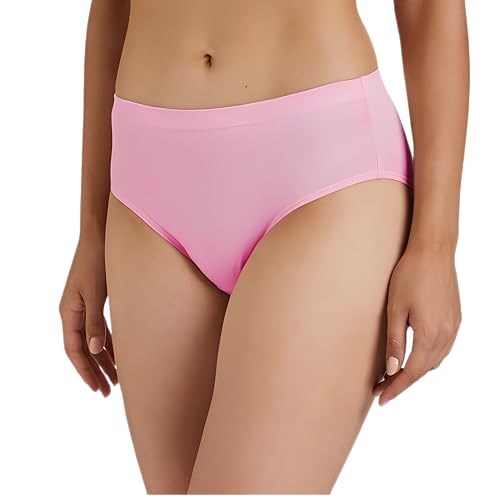 Image of Peach Blossom Women's Cotton Panty | 100% Cotton Bio-Washed Hipster Panties for Women | Full Coverage Grip Fit | Plus Size Hipster Pack of 3