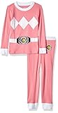 Intimo Girls' Toddler Mighty Morphin Pink Ranger Pajama Set, 3T