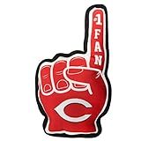 MLB Cincinnati Reds #1 Fan Toy. Best Sports Dog Toy with Double Stitched Trim and Tough Nylon Material Filled with Chewable Polyfil and Inner Squeaker